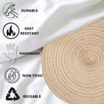 thumbnail image 3 of Round Placemats Set of 6, Cotton Woven Placemat Heat-Resistant Non-Slip Washable Table Mats for Dining Table 7 Inch, 3 of 5