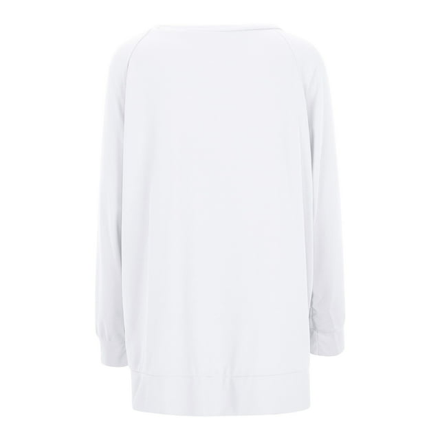 WEAIXIMIUNG Chandail en Molleton pour Femmes Chandails en Molleton Col Rond Tendance Manches Longues Chandail Vêtements 2024