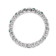 thumbnail image 3 of 1/5 Carat (ctw) Lab-Created Emerald Eternity Band Ring in Sterling Silver, 3 of 4