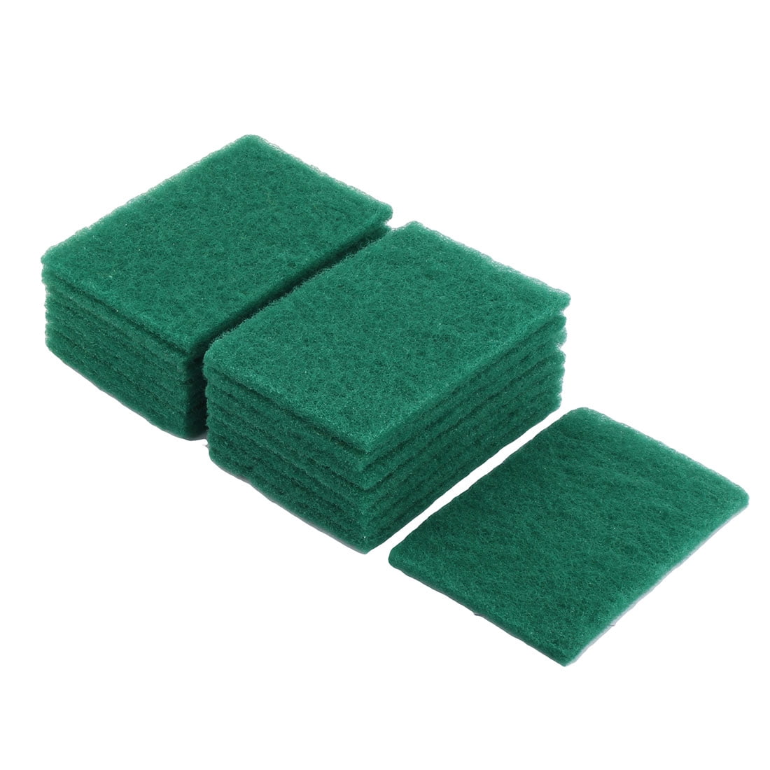 Lot of 8X Yellow Sponge Green Scrubber Scourer Steel Wool Pads Wash Clean Dish 