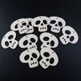 thumbnail image 2 of 10pcs Wooden Embellishments Halloween Decoration Skull Pattern Pendant with Hemp Ropes, 2 of 5