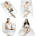 thumbnail image 2 of Costway Pregnancy Full Body Pillow U Shaped Maternity and Nursing Cushion w/3D EPE FOAM, 2 of 10