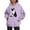 Purple, variant on QBGSAY Women'S Sweatshirt Cat And Dog Print Casual Tying Hoodie For Relaxation Trendy Pullover
