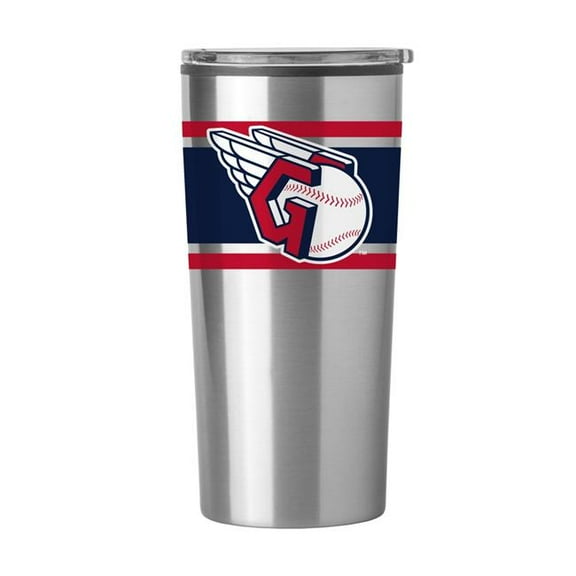 Logo Brands 509-SP20T-16 Cleveland Guardians 20 oz Stripe Fusion Tumbler