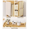 thumbnail image 7 of Enogets Bamboo Laundry Hamper, 140L Large Clothes with Removable Bags & Sorter, 4 Section Organizer, 7 of 7