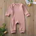 thumbnail image 3 of Seyurigaoka Infant Baby Long-Sleeved Bodysuit, Unisex Side Zipper Up Jumpsuit, 3 of 7