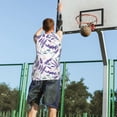 thumbnail image 5 of Xecao Lavender Flowers print basketball shirt for both men and women, a unisex basketball jersey perfect for theme parties-Large, 5 of 6