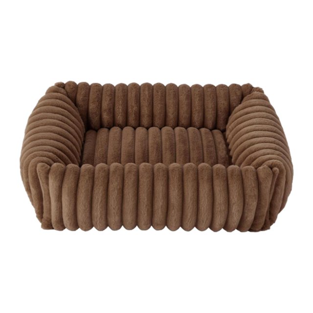 Cama para perros y gatos, colchoneta para dormir para mascotas, cojín para mascotas, bonita y acogedora casa para perros, perrera, lavable, nido para Marrón