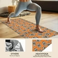thumbnail image 4 of Orange Skull Pattern Hot Yoga Mat Towel Non Slip for Hot Yoga - Quick-Drying Yoga Mat Cover with 4 Corner Pockets with Travel Bag - Hot Yoga Towel Non Slip 74"x26", 4 of 6