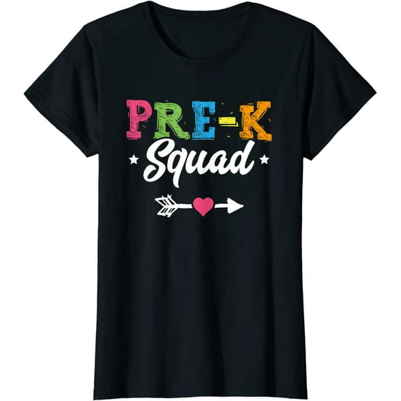 Pre-K Squad Teacher Student Kids Preschool Back To School T-Shirt