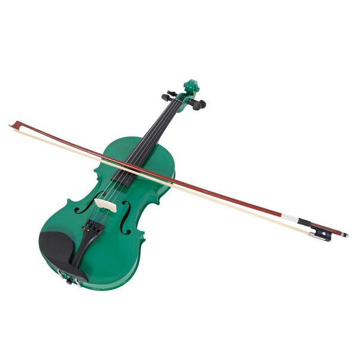 New 4/4 Acoustic Violin Case Bow Rosin Green