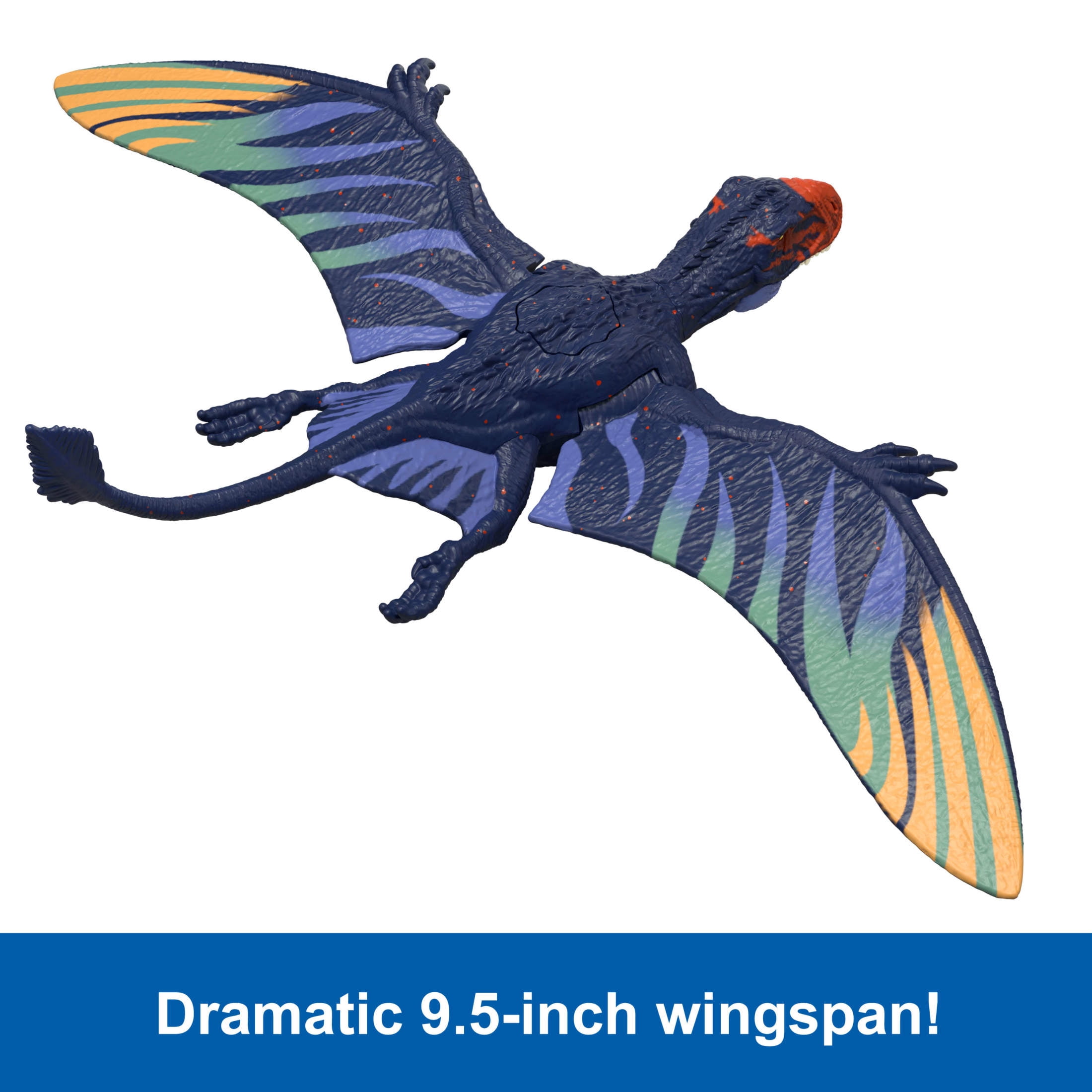 Jurassic World Strike Attack Dimorphodon Dinosaur Figure, Single Action & Posable, Digital Play