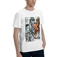 thumbnail image 2 of Bingfone Four Running Horses Men'S Loose Fit Short-Sleeve Pocket T-Shirt, 2 of 7