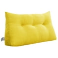 thumbnail image 1 of WOWMAX Sofa Bed Large Filled Triangular Wedge Cushion Bed Backrest Positioning Support Pillow Reading Pillow Office Lumbar Pad with Removable Cover Yellow 39 Inches, 1 of 7