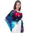 thumbnail image 4 of Galactic Planet Elegant Silk Scarf - Translucent Chiffon Yarn - Lightweight and Breathable - 180*73 inches - Stylish Accessory for Women, 4 of 6