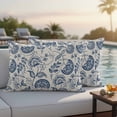 thumbnail image 4 of Vintage Spring Floral Outdoor Waterproof Pillow Covers, Farmhouse Summer Botanical Retro Decorative Rectangle Throw Pillowcase Sofa Cushion Sham for Patio/Couch/Chair, 20"x12" 2 Pack, 4 of 8