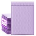 thumbnail image 1 of Paquete de 40 paquetes de Bubble Mailers Fuxury, tamaño grande, color lavanda, 10,5 x 16, 1 of 9