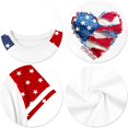 thumbnail image 4 of CCRFTGI American Flag Shirts for Kids Girls Size 6-7 Independence Day Freedom 4th Of July American Flag Stars Heart Tshirt July 4th Celebration Summer Tops 1776 T-Shirts White 2-3 Years, 4 of 5