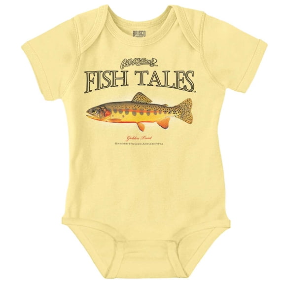 Gill McFinn Golden Trout Fish Fishing Romper Boys or Girls Infant Baby Brisco Brands 12M