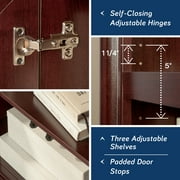 Sauder Palladia 3-Shelf Bookcase, Select Cherry Finish