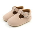 thumbnail image 4 of Toddler Baby Girl Princess Leather Soft Crib Anti-slip First Walkers Shoes, 4 of 6