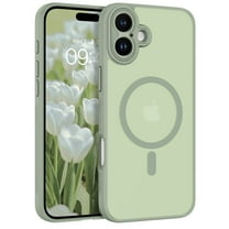 DUEDUE Magnetic iPhone 16 Case 6.1", Compatible with MagSafe, Translucent Matte Slim Shockproof Case for iPhone 16 , Green