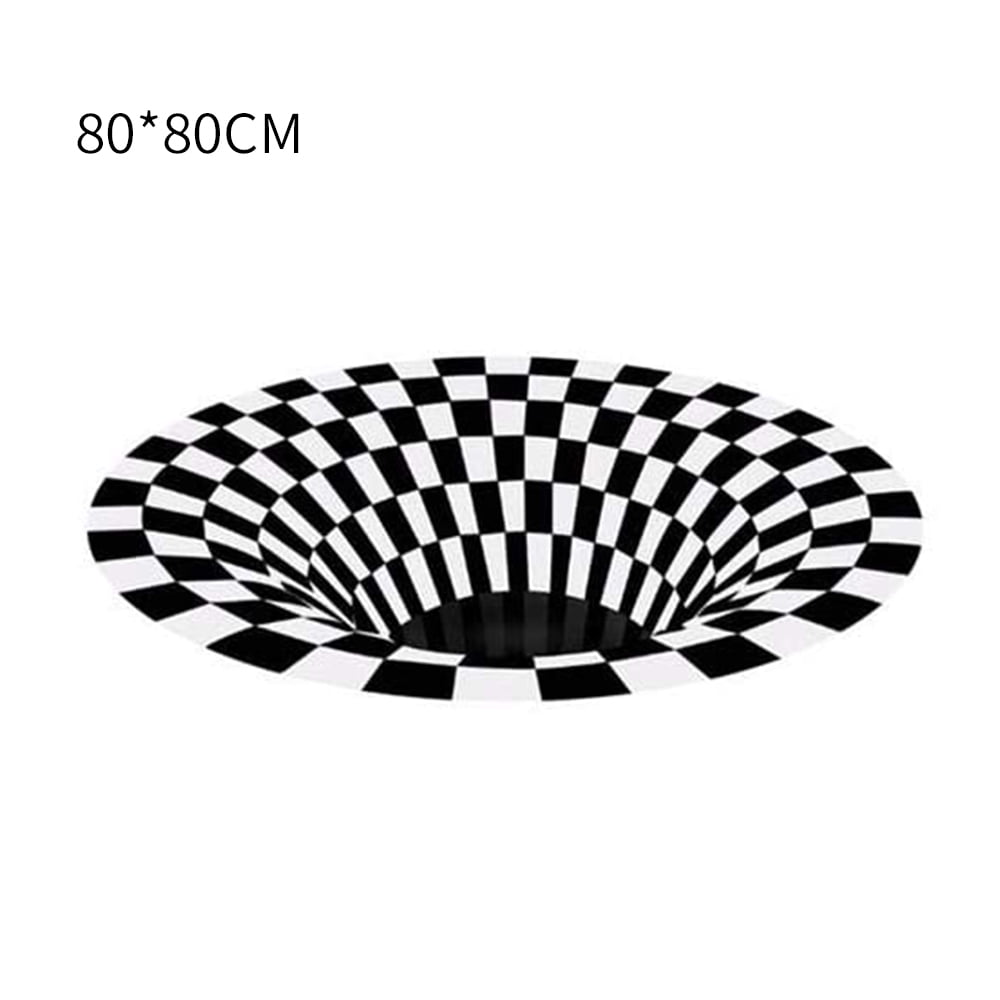 Details about   3D Printed Round Vortex Illusion Pattern Non-slip Carpet Foot Mat Door Mats show original title 