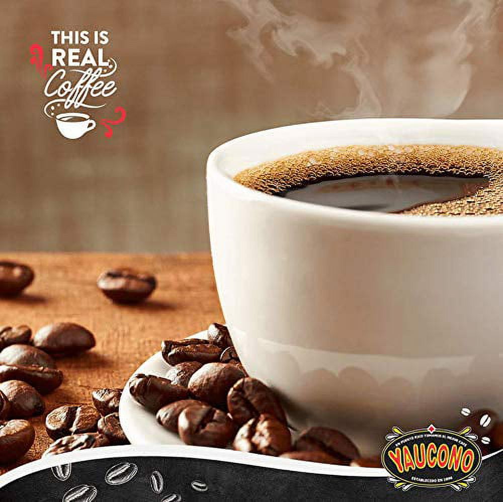 Yaucono Coffee, Arabica Ground Medium Roast Bagged, Puerto Rico, 14 Ounce (Pack of 6)