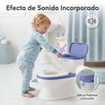 thumbnail image 3 of BEBBLY Bañito Entrenador Infantil con Sonido Musical Portarrollo y Almacenamiento Asiento Antiderrapante para Niños y Niñas de 6 Meses a 3 Años Fácil de Limpiar Ideal para Aprender a Ir al Baño (Azul), 3 of 7