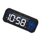 thumbnail image 4 of Reloj despertador digital musical con pantalla de temperatura y humedad de 12/24 h y puerto de carga USB. Negro, 4 of 9
