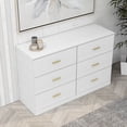 thumbnail image 2 of CQSXDA Modern 6-Drawer Dresser for Bedroom, Ample Storage Wide Chest of Drawers, Antique White, 2 of 7