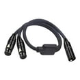thumbnail image 5 of XLR 3 Pin Microphone Male to Dual 2 Female Extension Audio Cable Cords Black, 5 of 7