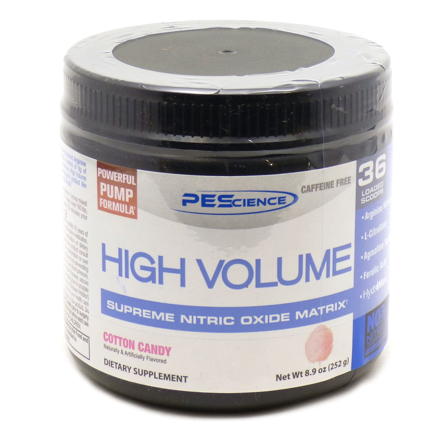 PEScience High Volume, Nitric Oxide Booster, Cotton Candy, 18 Servings ...