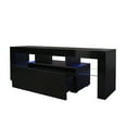 thumbnail image 5 of Black TV Stand with LED RGB Lights, Flat Screen TV Cabinet, Gaming Consoles for Entertainment Lounge, Living Room, Bedroom, 5 of 12