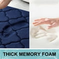 thumbnail image 4 of Buganda Memory Foam Bathroom Rugs, Large Size Ultra Soft and Absorbent Bath Mat, Thick Bath Rug Runner for Bathroom Floor, 47x24, Navy Blue, 4 of 10