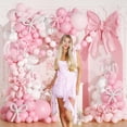 balloon-arch-kit-pink-with-bows-and-ribbon-199-count-walmart