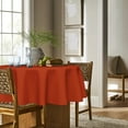 thumbnail image 6 of Sm:)e Stain and Wrinkle Resistant Fitable Orange Table Cloth 60 Inch Round, Reusable and Washable Polyester Fabric Table Covers for Party, Wedding and Banquet Decoration 4ft Table, 6 of 8