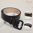 thumbnail image 6 of JASGOOD Women Fashion Leather Belts Candy Color Square Buckle Belt for Jeans Pants Dresses, 6 of 10