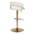 thumbnail image 6 of LumiSource Gold Metal, Cream Velvet Jie Adjustable Barstool - Set of 2, 6 of 6