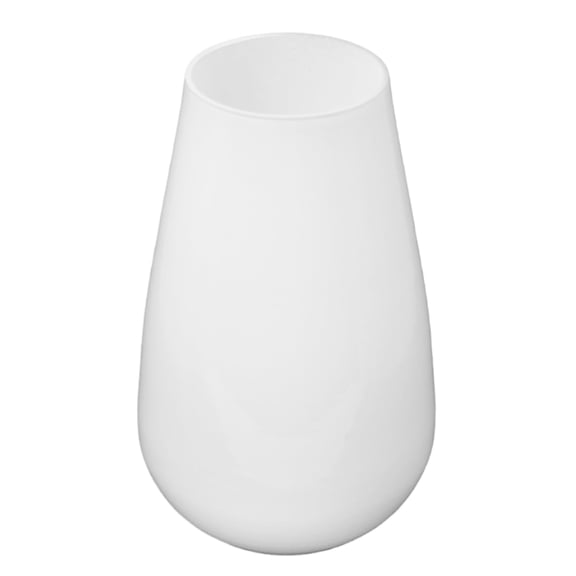 Hosley Frosted Glass Vase 8 Inch High Perfect for Kitchen, Bedroom, Living Room, Centrepieces, Office Desk Floral Arrangements