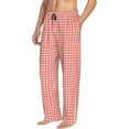 thumbnail image 6 of Naloa Houndstooth With Red And White Pajama Pants Men, PJ Bottoms, Sleep & Lounge Pants-X-Large, 6 of 6