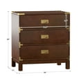 thumbnail image 7 of Weston Home Delacour 3-Drawer Gold Accent Nightstand, 7 of 7