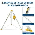 thumbnail image 6 of Confined Space Tripod Kit with 2600 Lb Winch, 8 Ft Adjustable Tripod Stand, 98 in Steel Cable, 1102 Lb Load Capacity, Rescue & Fall Protection System, Storage Bag for Traditional Confined Spaces, 6 of 7
