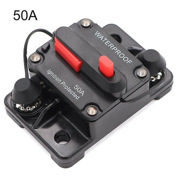 Tignapoo 50 Amp Circuit Breaker, Waterproof, for Marine Trolling Motors, 12V-42VDC with Manual Reset