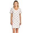 thumbnail image 1 of Casual Nights Women's Poly Short Sleeve Sleepwear Dorm Nightgown - Floral Peach - Large, 1 of 2