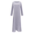 thumbnail image 4 of JBXKXYW Womens Dresses Women'S Muslim Abaya Long Sleeve Arab Dubai Abaya Modern Middle Prayer Belt Eid Long Dress Womens Dresses (Gray,S), 4 of 5