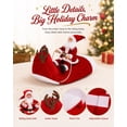 thumbnail image 6 of Santa Dog Costume, Santa Rider Pet Christmas Costume, Christmas Pet Outfit Cozy Holiday Party Wear with Reindeer Hood Design, Style-A, S, 6 of 7