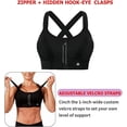 thumbnail image 3 of TEMOGU-Women's High Impact Sports Bra for Large Breasts - Front Zipper Closure, Adjustable Straps, Padded Sports Bra, 3 of 4