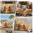 thumbnail image 5 of Thanksgiving Outdoor Waterproof Pillow Covers, Fall Orange Pumpkin Turkey Maple Leaf Plaid Decorative Square Throw Pillowcase Sofa Cushion Sham for Patio/Couch/Chair, 20"x20" 2 Pack, 5 of 8