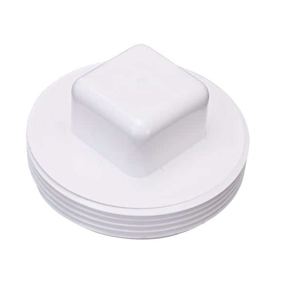 Enchufe de limpieza de PVC NDS, conexión MPT de 3 pulgadas, blanco